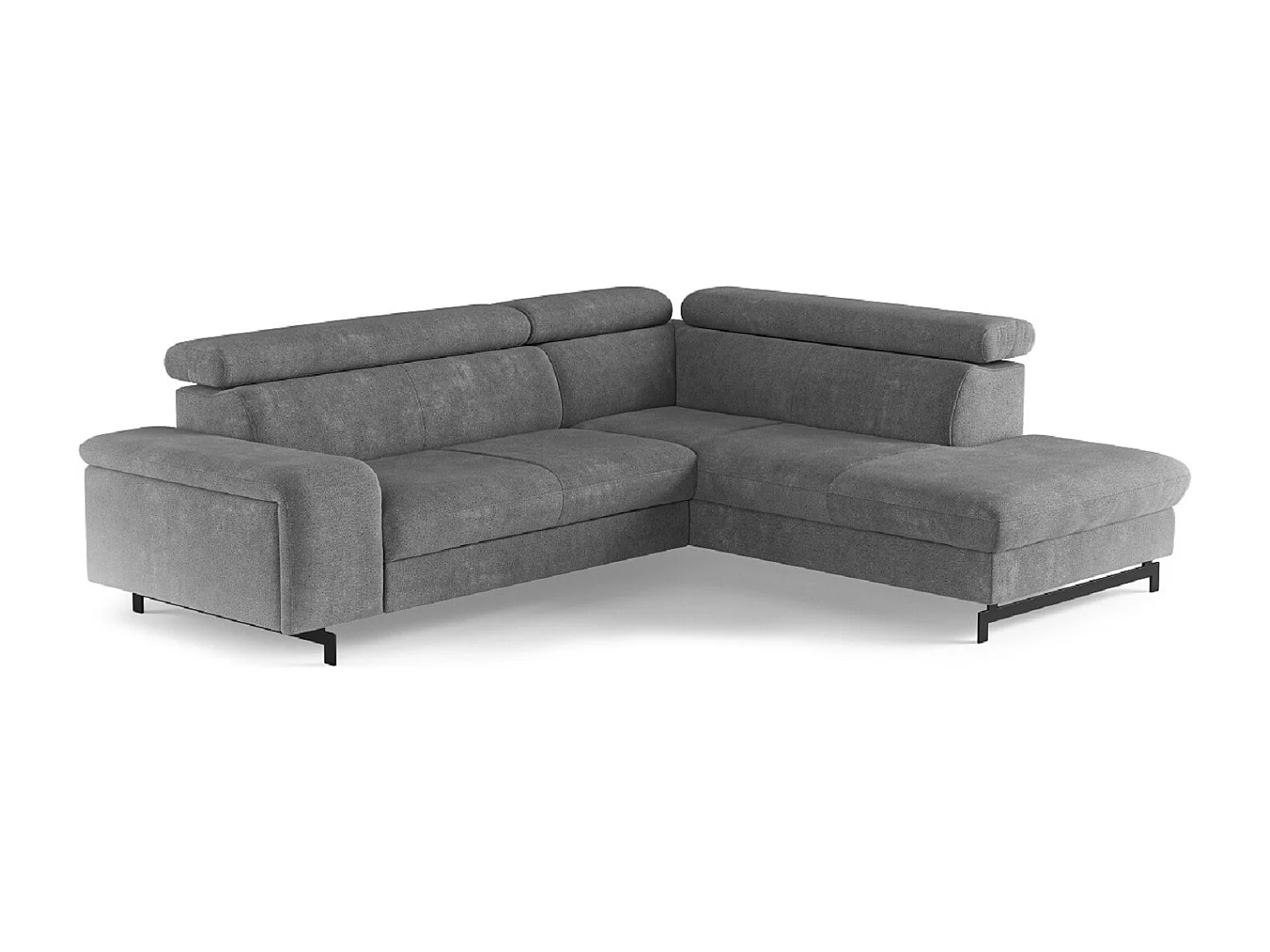 MYHOMELANDO Emma hoekbank – L-vorm met slaapfunctie en opbergruimte, verstelbare hoofdsteunen