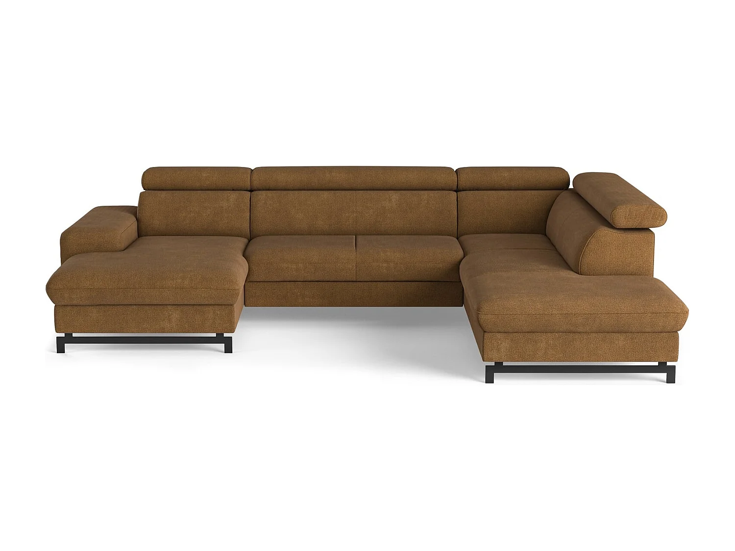 MYHOMELANDO Emma woonlandschap – U-vorm met slaapfunctie en opbergruimte, Orlando-stof