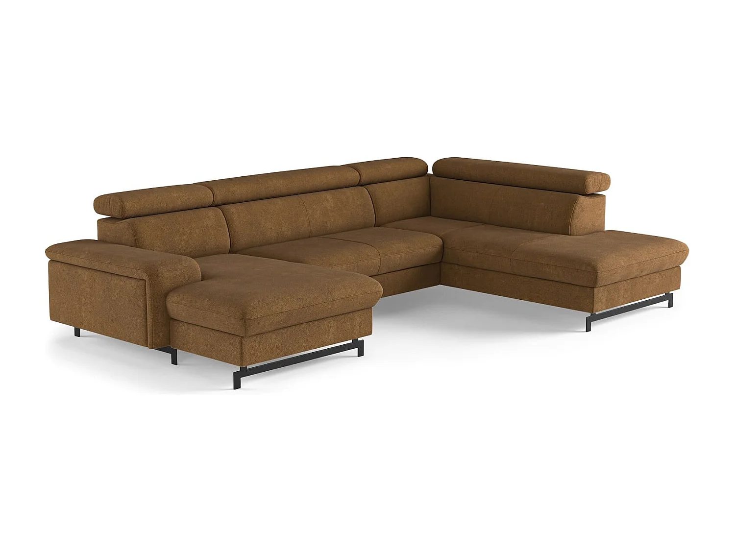 MYHOMELANDO Emma woonlandschap – U-vorm met slaapfunctie en opbergruimte, Orlando-stof