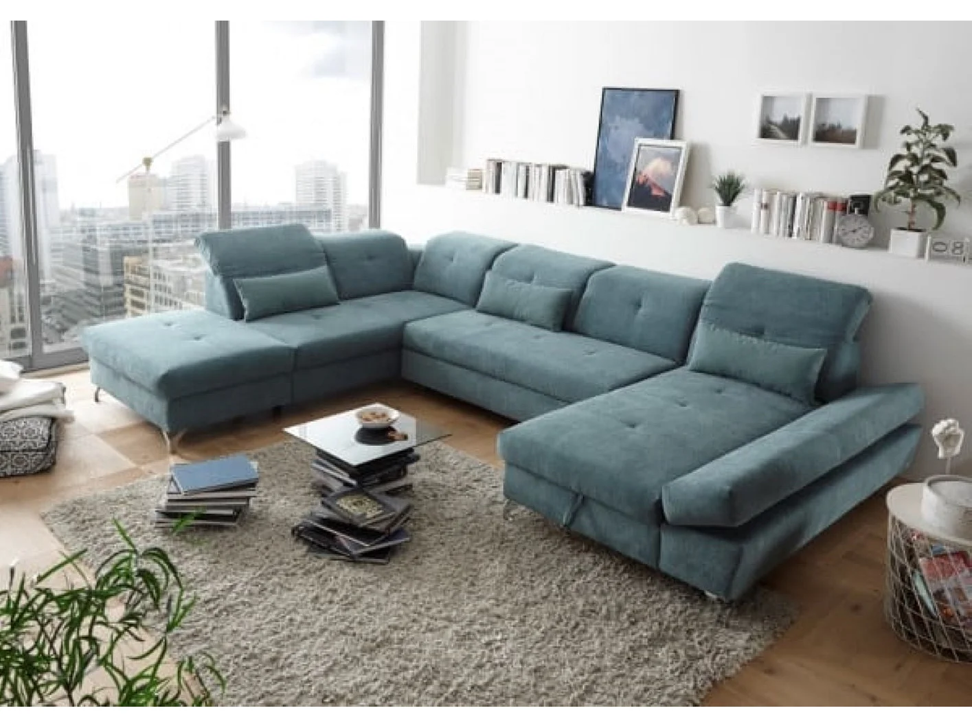 MYHOMELANDO Melfi woonlandschap – U-vorm met slaapfunctie en opbergruimte