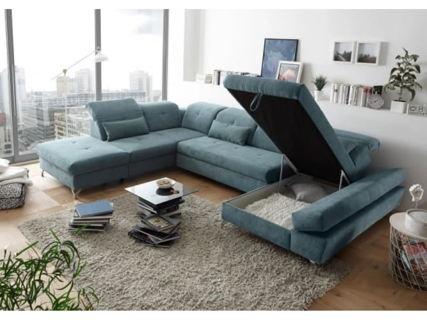 MYHOMELANDO Melfi woonlandschap – U-vorm met slaapfunctie en opbergruimte