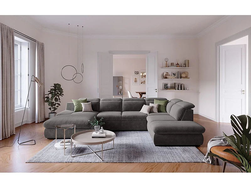 MYHOMELANDO Lorena woonlandschap – U-vorm met slaapfunctie en opbergruimte