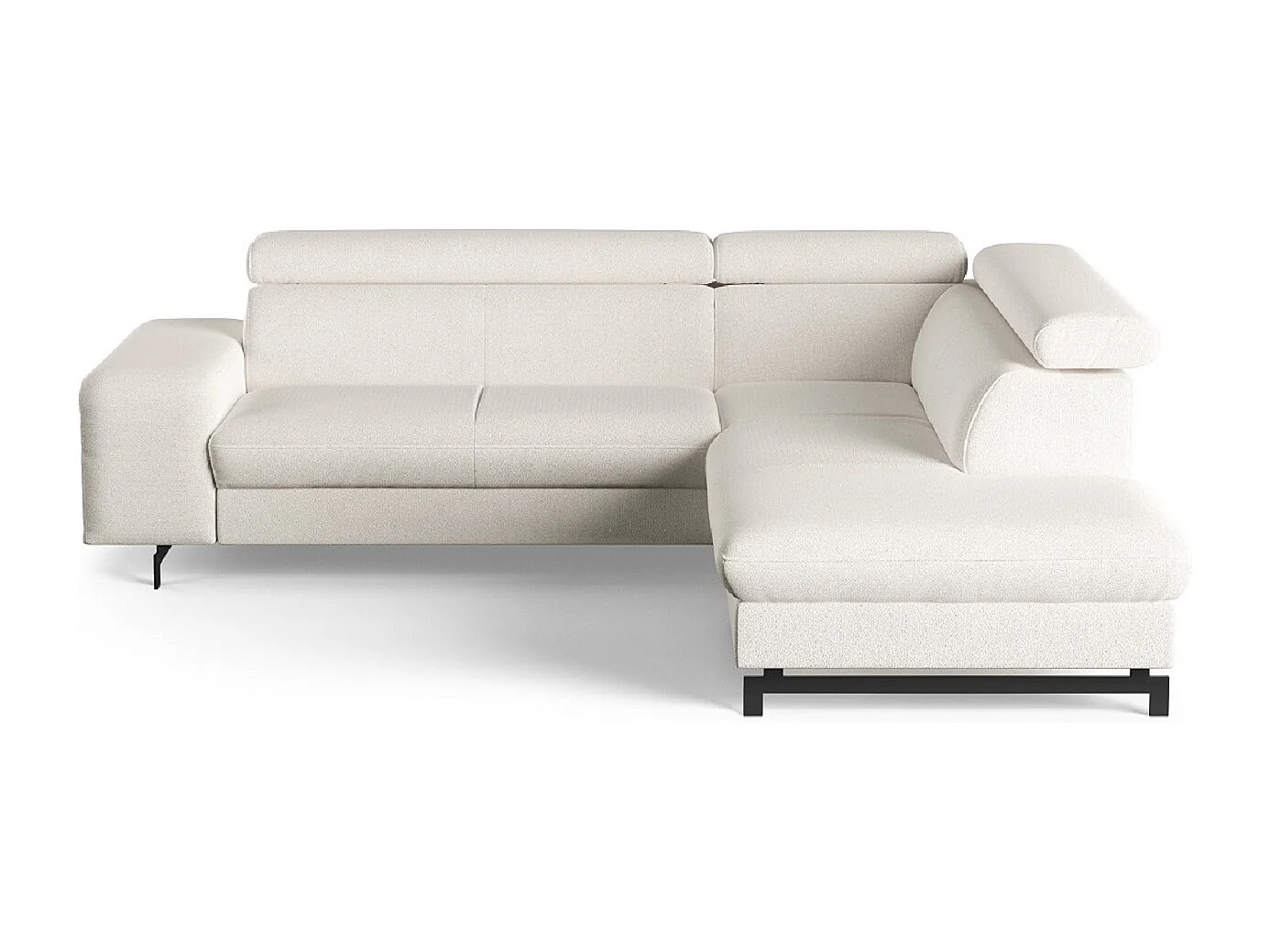 MYHOMELANDO Emma hoekbank – L-vorm met slaapfunctie en opbergruimte, verstelbare hoofdsteunen