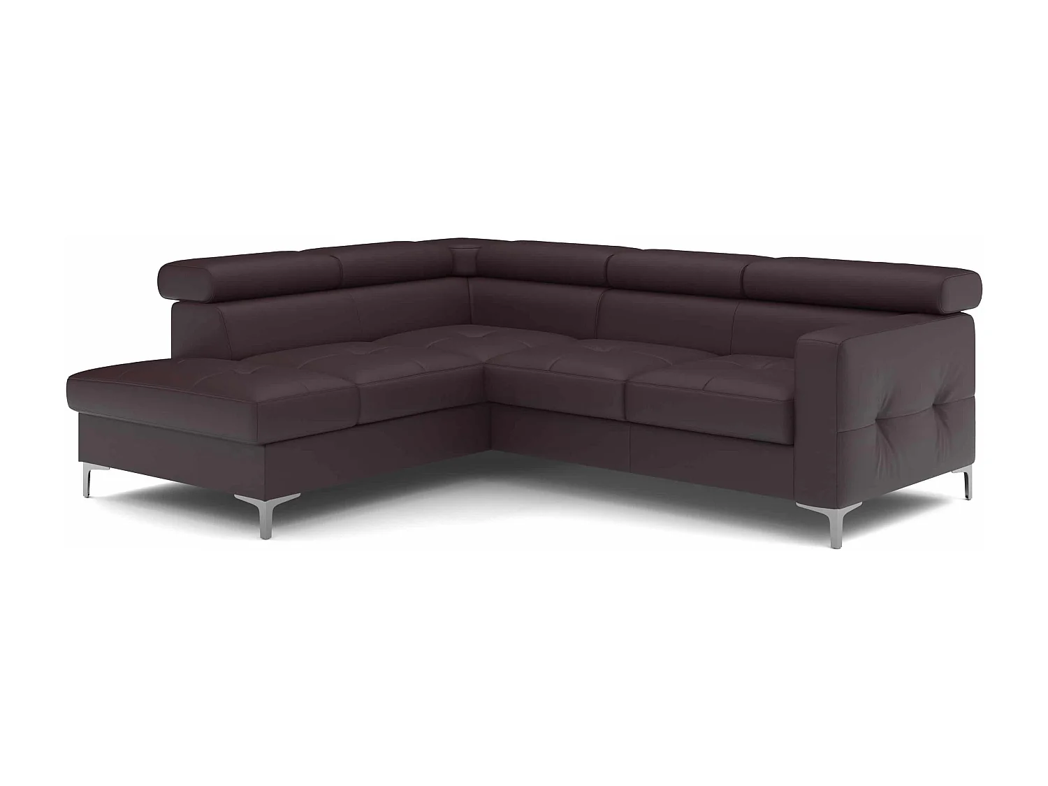 MYHOMELANDO Sammy echt leren hoekbank – L-vorm met slaapfunctie en opbergruimte