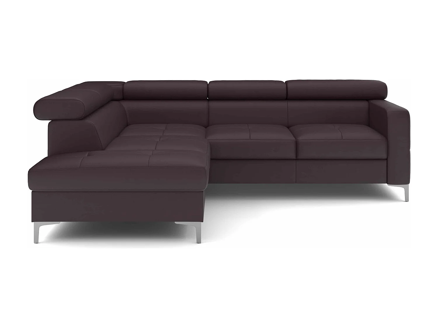 MYHOMELANDO Sammy echt leren hoekbank – L-vorm met slaapfunctie en opbergruimte