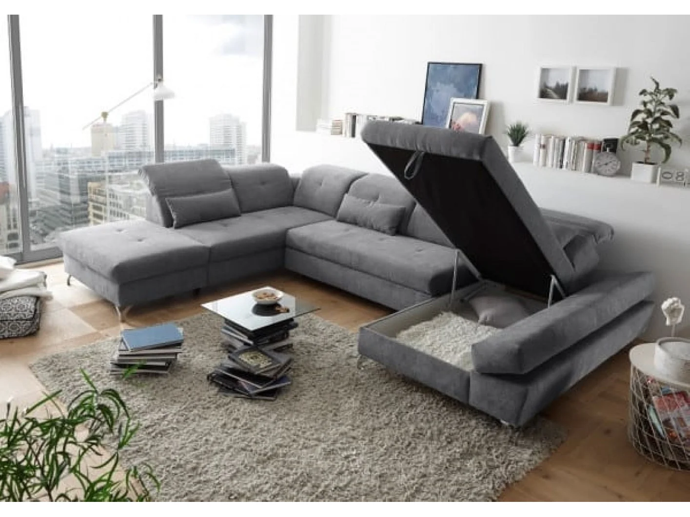 MYHOMELANDO Melfi woonlandschap – U-vorm met slaapfunctie en opbergruimte