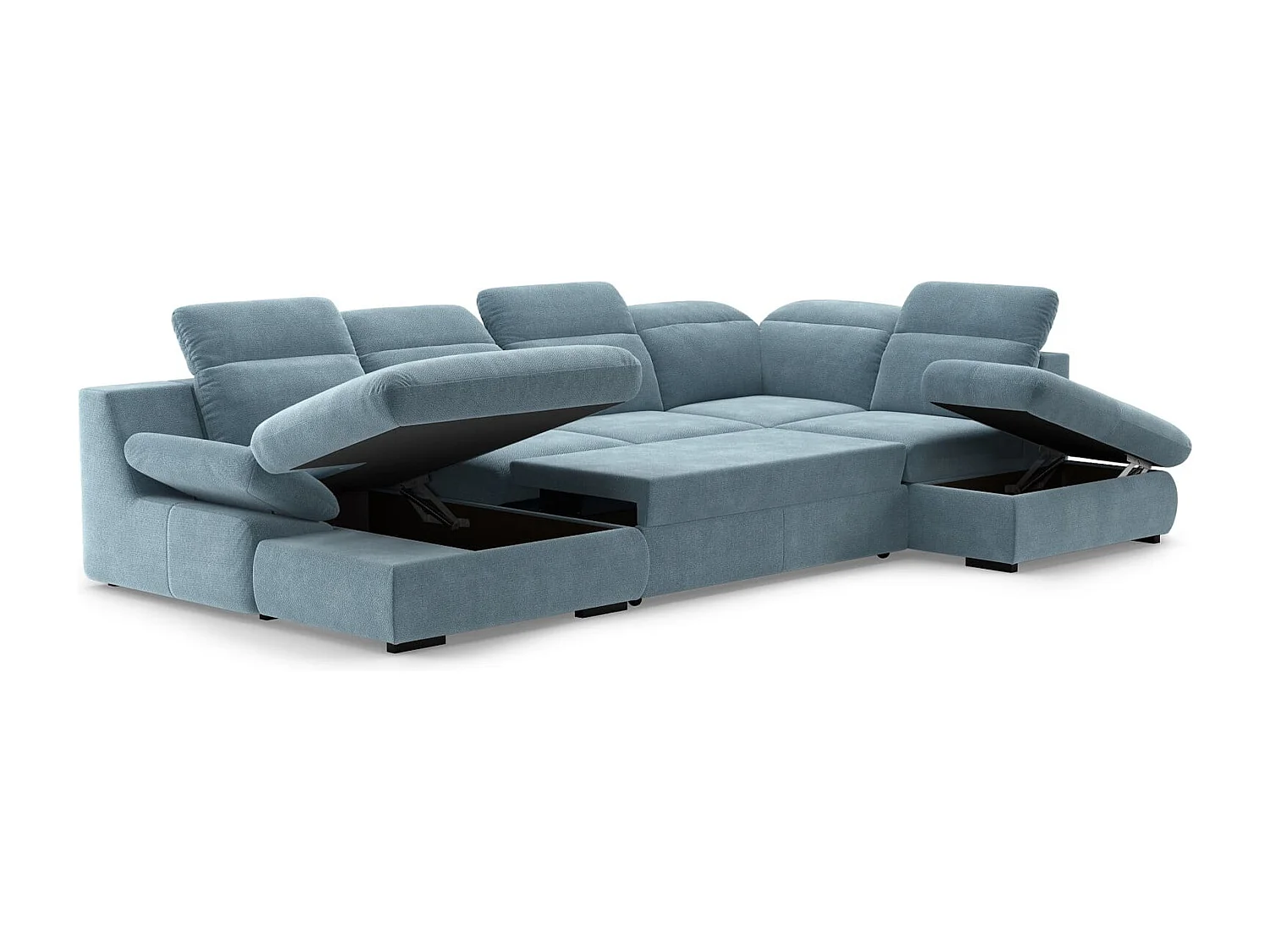 MYHOMELANDO Lorena woonlandschap – U-vorm met slaapfunctie en opbergruimte