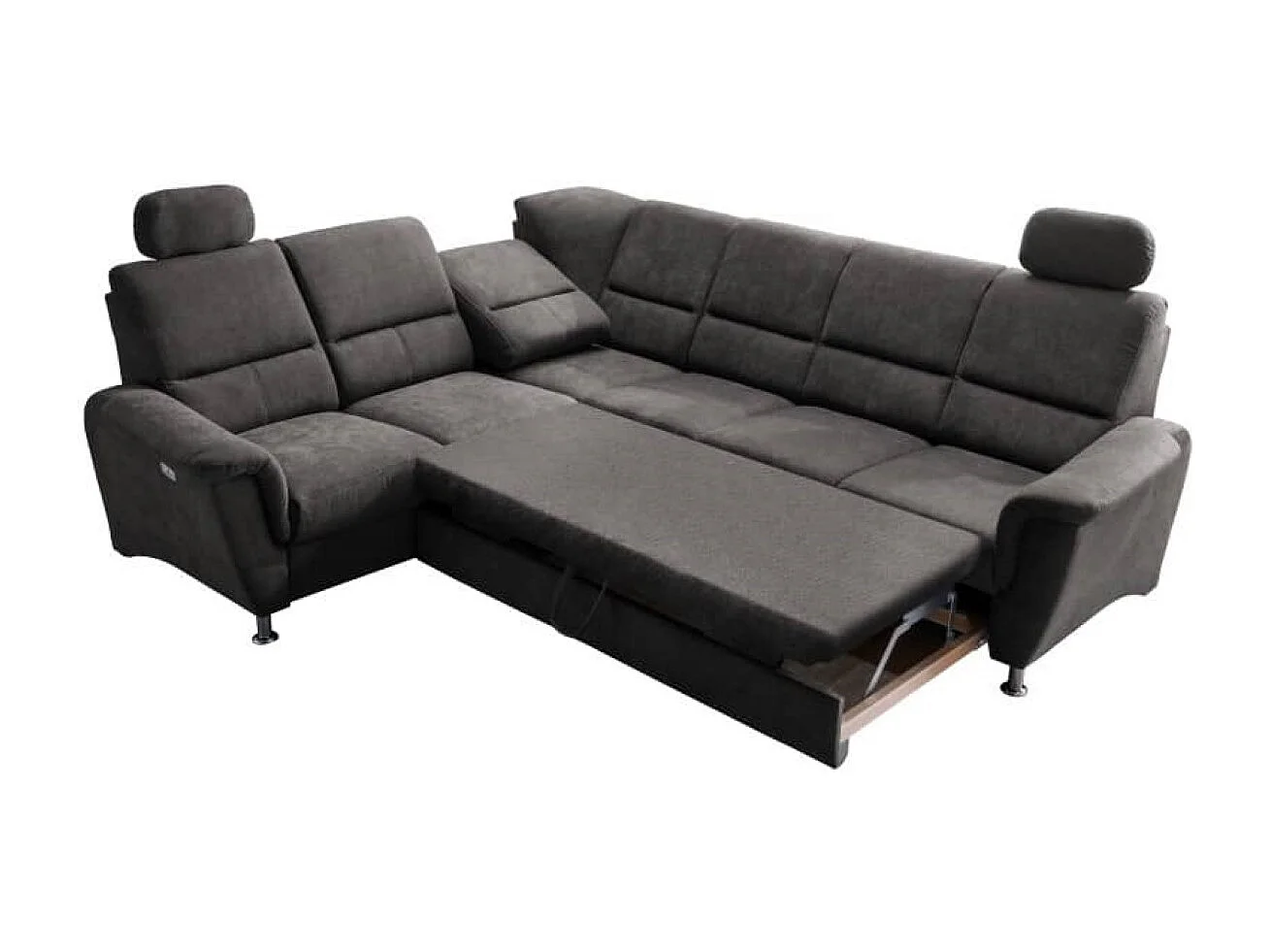 MYHOMELANDO Paris hoekbank – slaapfunctie, elektrische relaxfunctie, USB-aansluiting