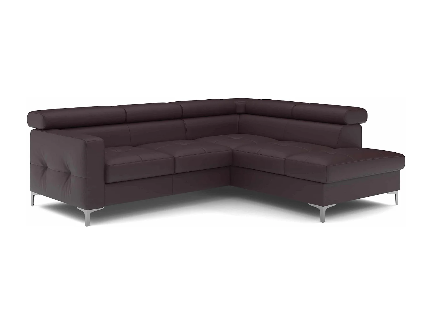 MYHOMELANDO Sammy echt leren hoekbank – L-vorm met slaapfunctie en opbergruimte