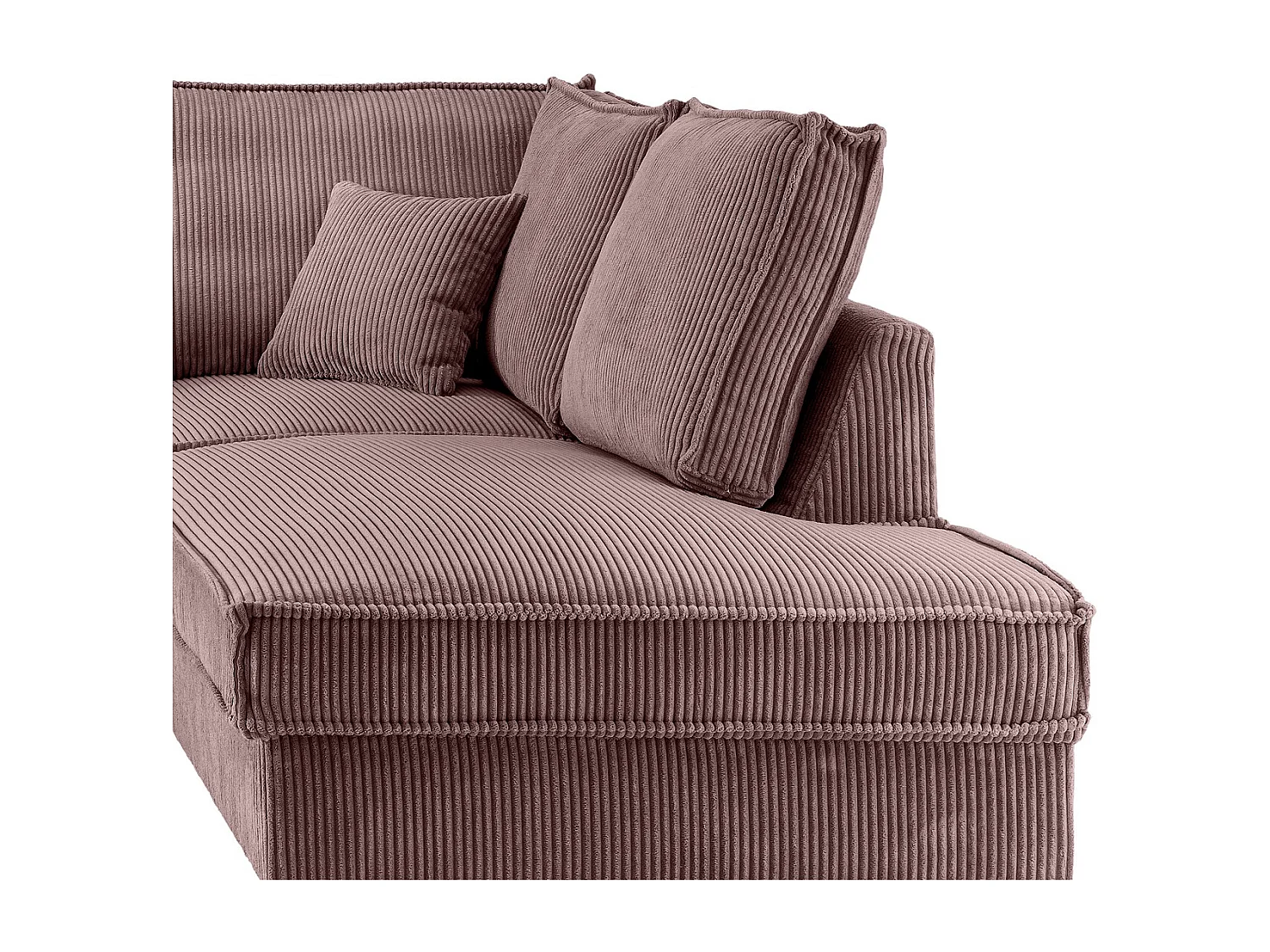 MYHOMELANDO Jerome Wohnlandschaft – U-Form Schlaffunktion und Bettkasten, Cordstoff