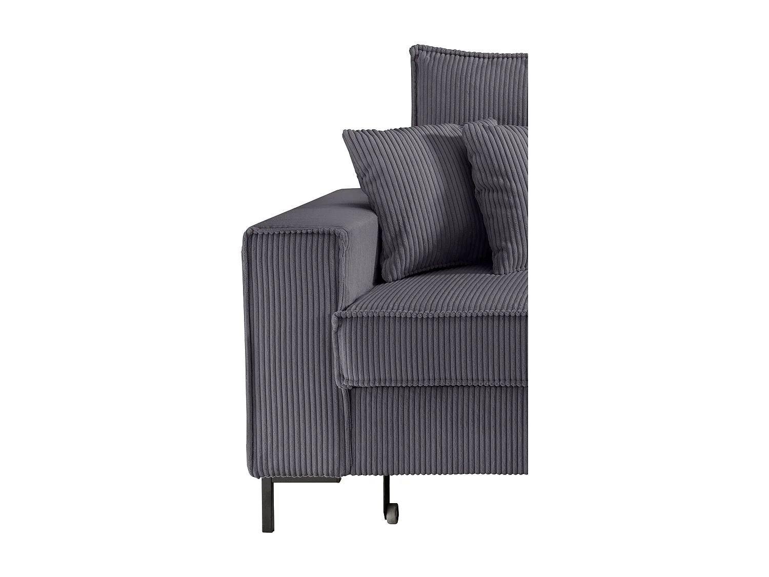 MYHOMELANDO Jerome hoekbank – L-vorm met slaapfunctie en opbergruimte, cordbekleding