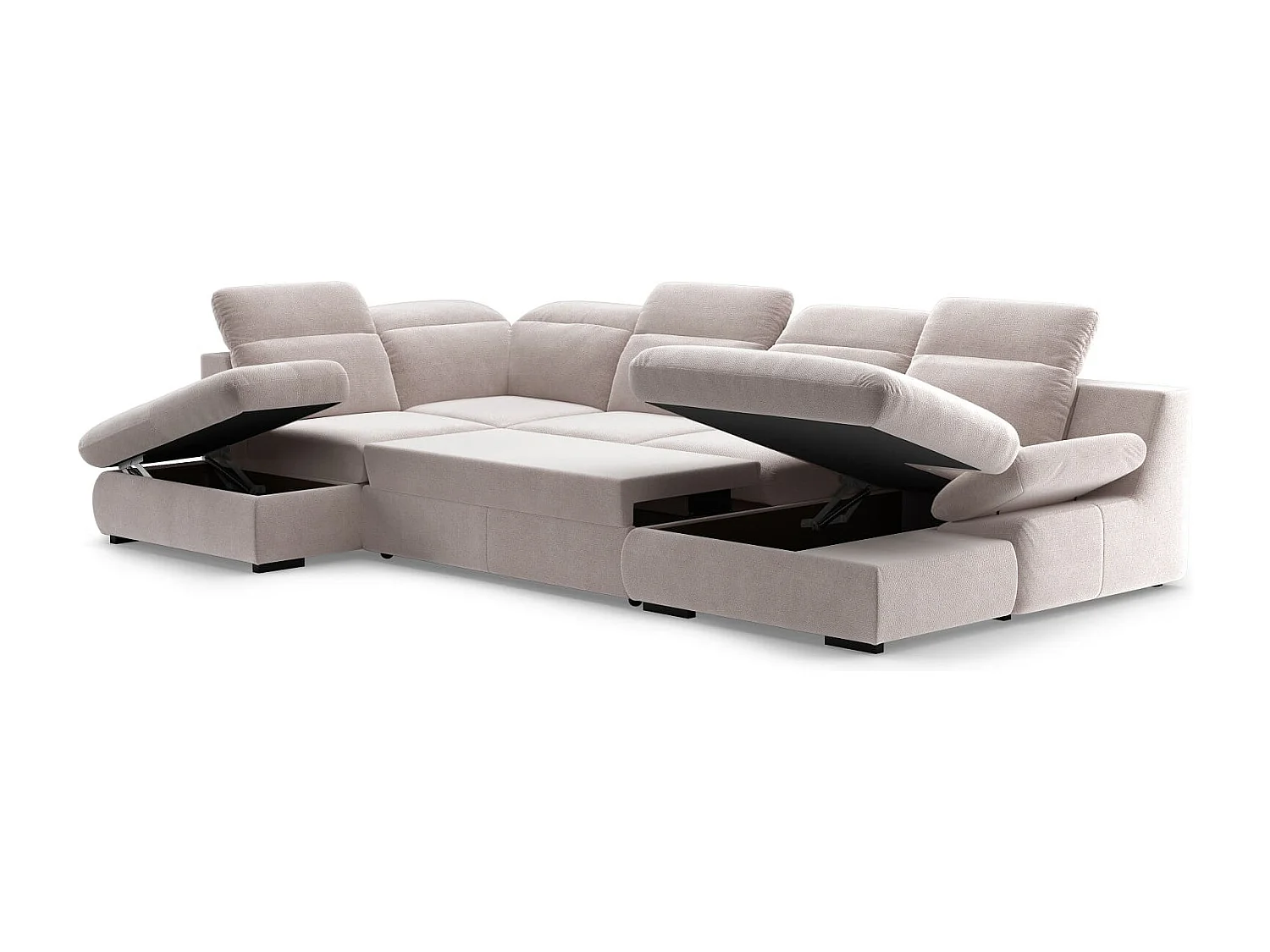 MYHOMELANDO Lorena woonlandschap – U-vorm met slaapfunctie en opbergruimte