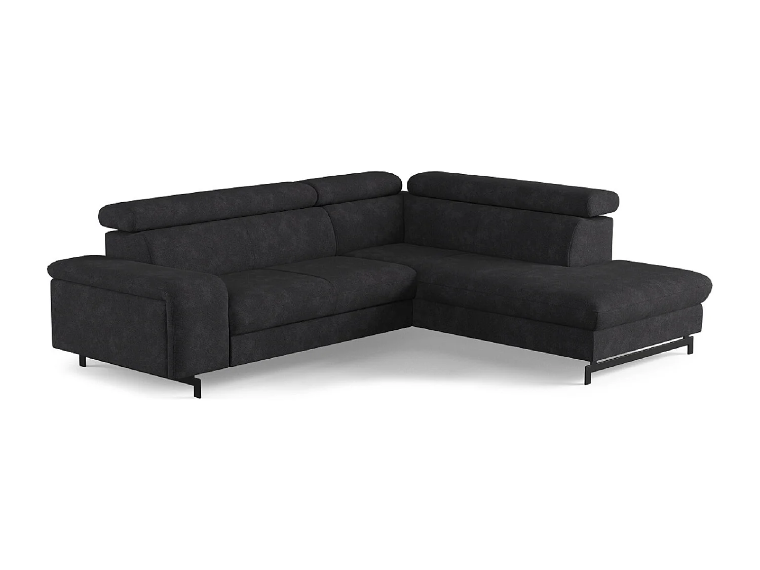 MYHOMELANDO Emma hoekbank – L-vorm met slaapfunctie en opbergruimte, verstelbare hoofdsteunen