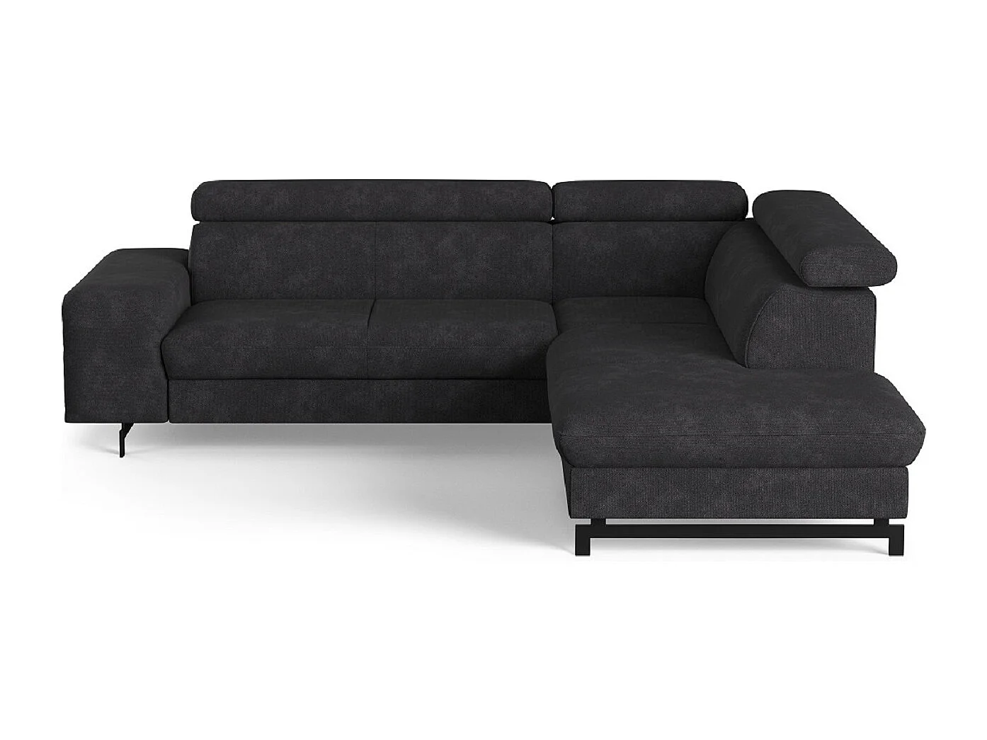 MYHOMELANDO Emma hoekbank – L-vorm met slaapfunctie en opbergruimte, verstelbare hoofdsteunen