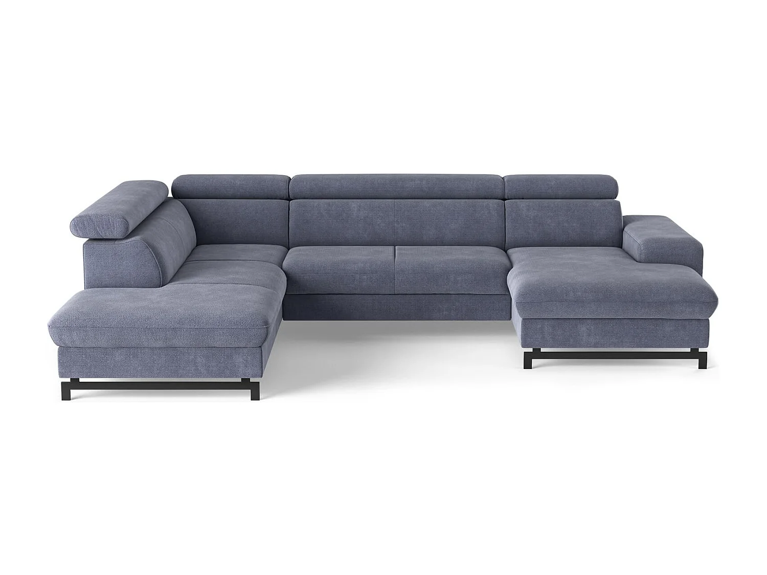 MYHOMELANDO Emma woonlandschap – U-vorm met slaapfunctie en opbergruimte, Orlando-stof