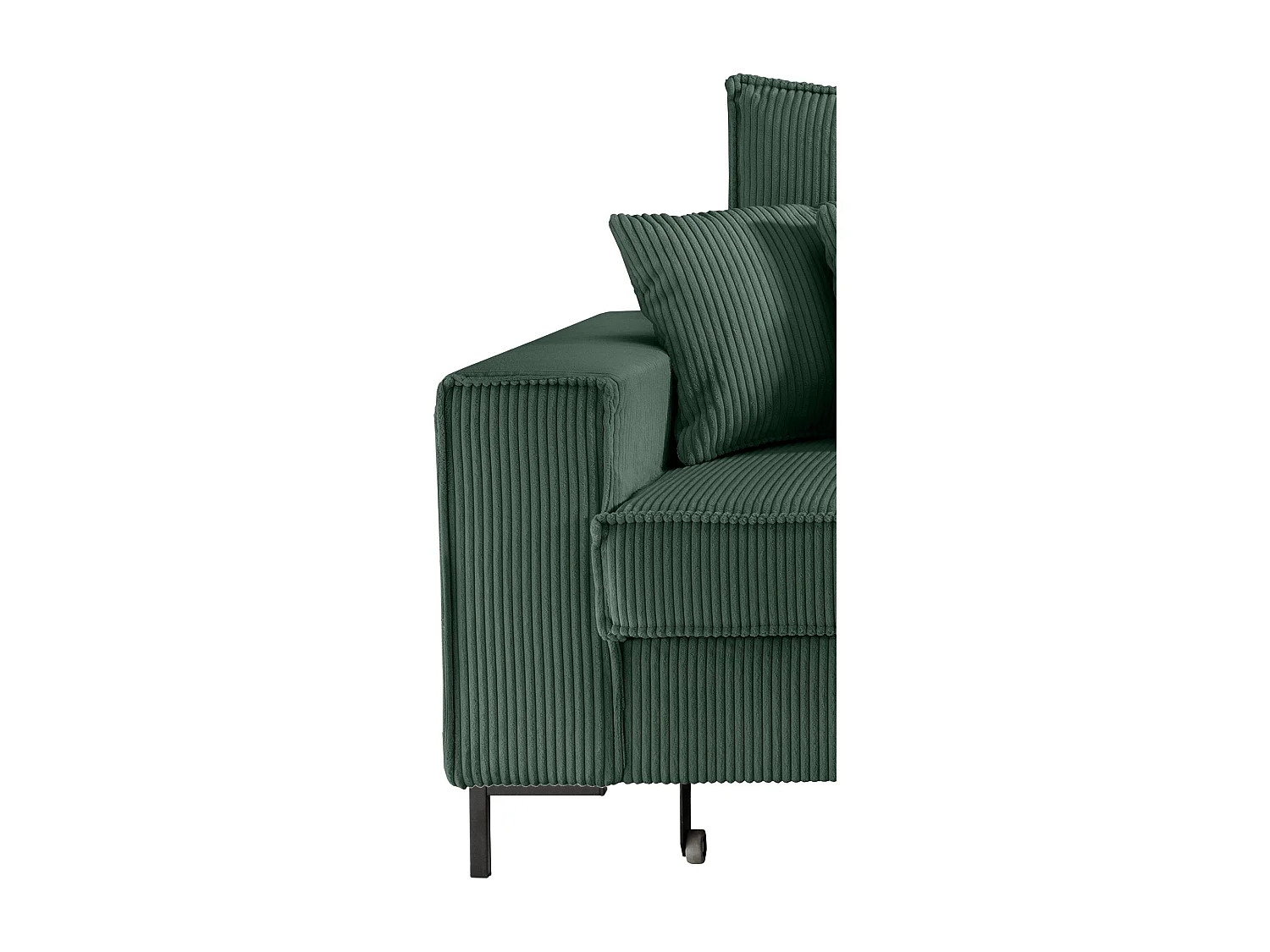 MYHOMELANDO Jerome hoekbank – L-vorm met slaapfunctie en opbergruimte, cordbekleding