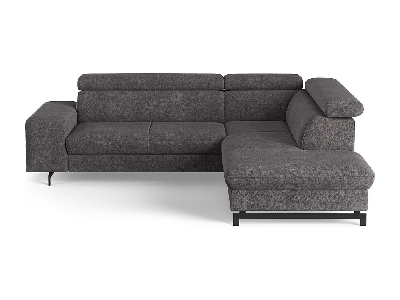 MYHOMELANDO Emma hoekbank – L-vorm met slaapfunctie en opbergruimte, verstelbare hoofdsteunen