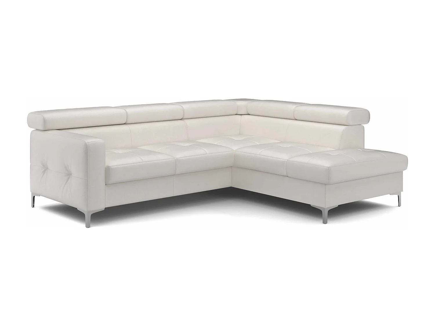 MYHOMELANDO Sammy echt leren hoekbank – L-vorm met slaapfunctie en opbergruimte