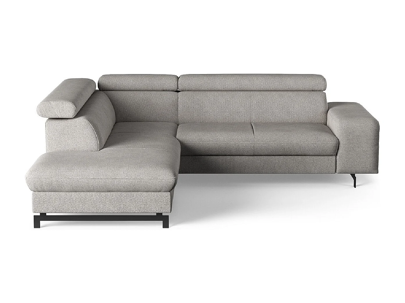 MYHOMELANDO Emma hoekbank – L-vorm met slaapfunctie en opbergruimte, verstelbare hoofdsteunen