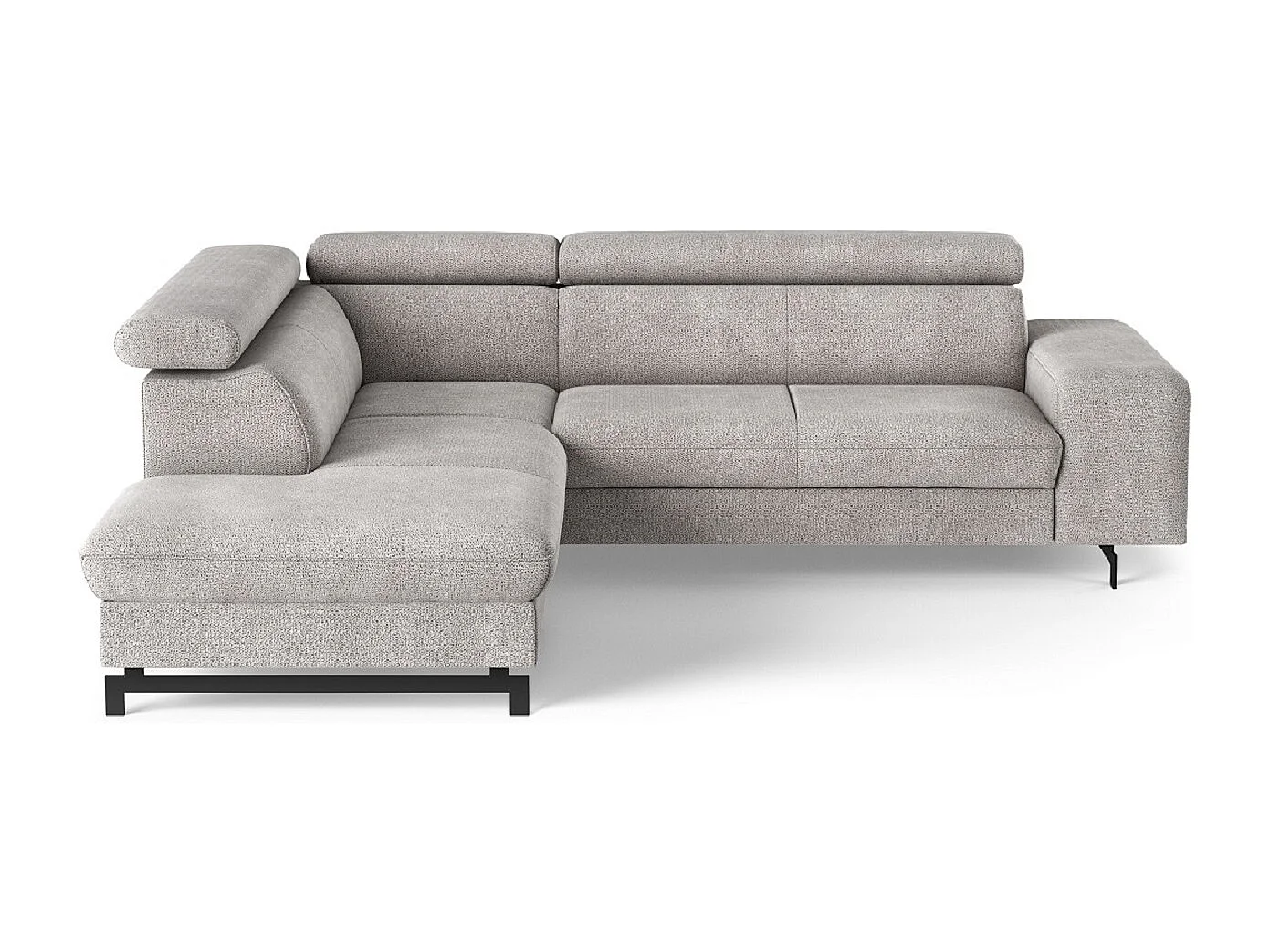 MYHOMELANDO Emma hoekbank – L-vorm met slaapfunctie en opbergruimte, verstelbare hoofdsteunen