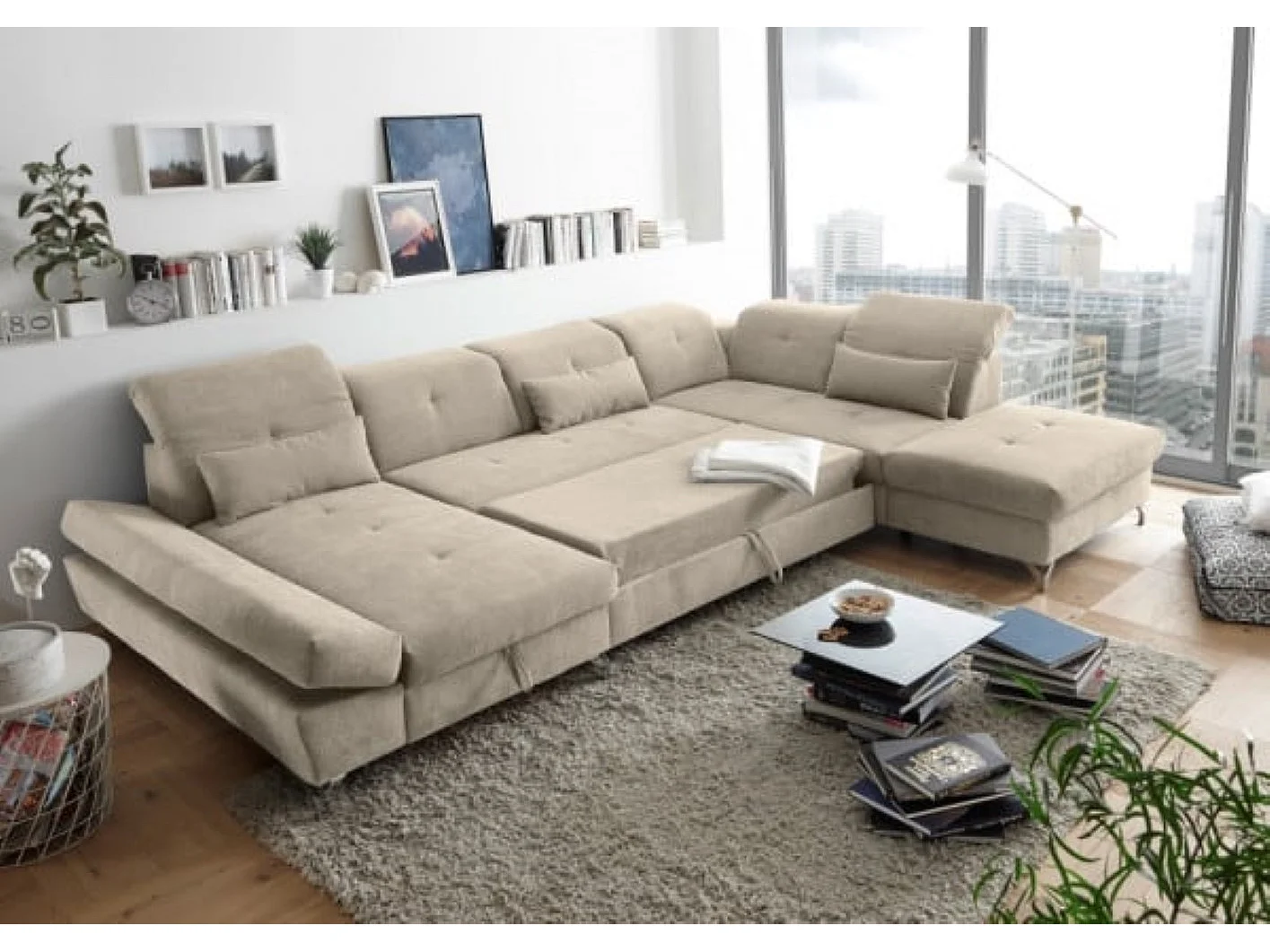 MYHOMELANDO Melfi woonlandschap – U-vorm met slaapfunctie en opbergruimte