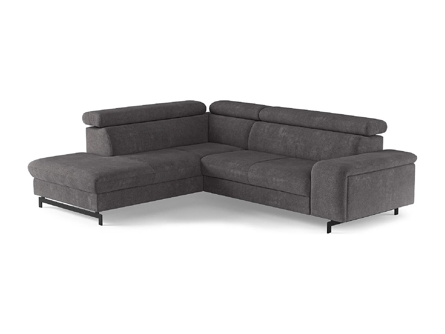 MYHOMELANDO Emma hoekbank – L-vorm met slaapfunctie en opbergruimte, verstelbare hoofdsteunen