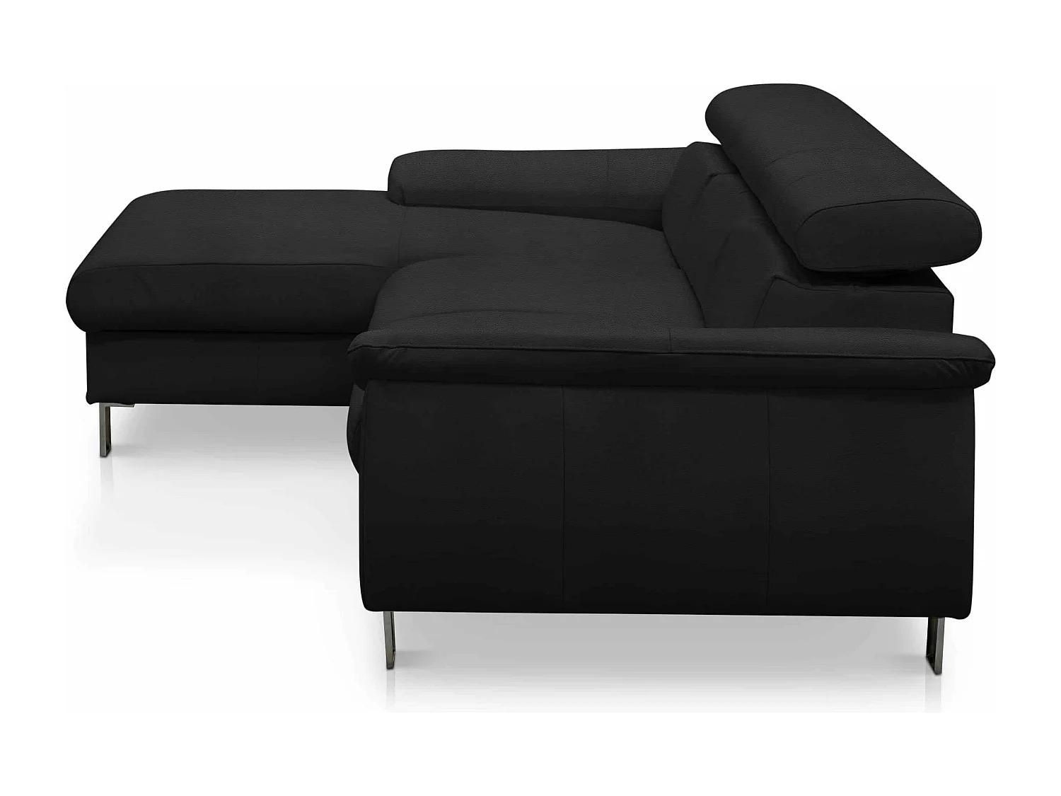 MYHOMELANDO Micky Ecksofa Echtleder – L‑Form mit Schlaffunktion und Bettkasten