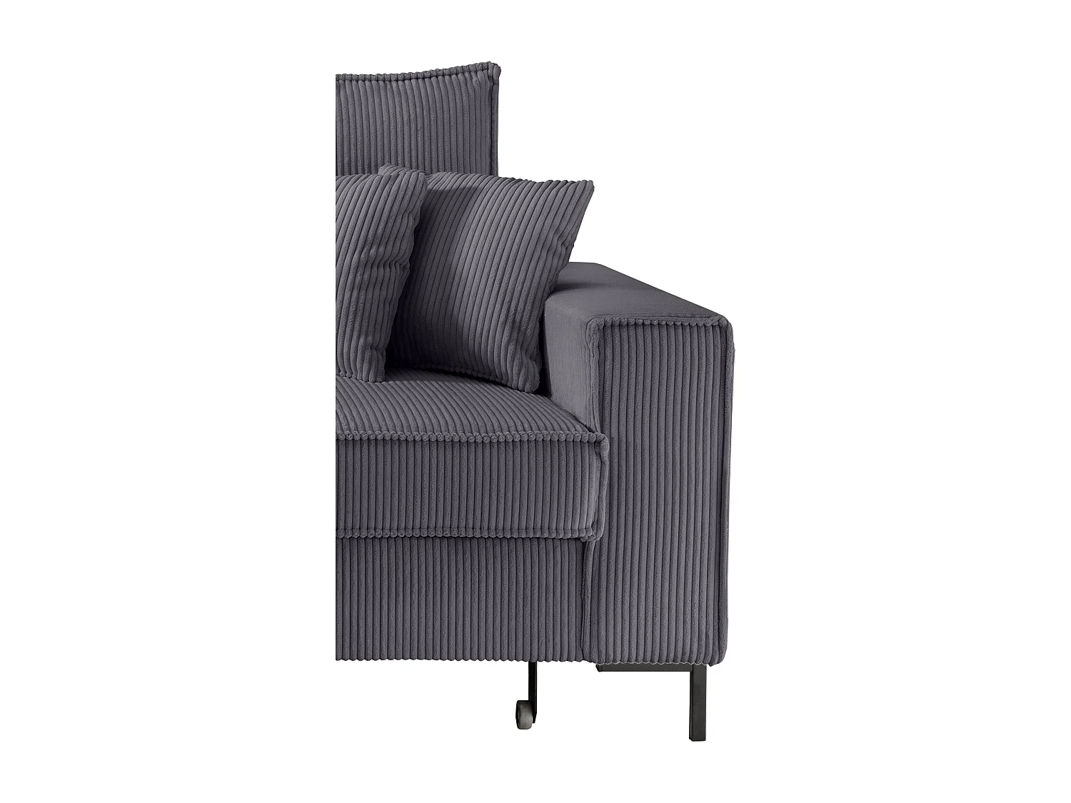 MYHOMELANDO Jerome hoekbank – L-vorm met slaapfunctie en opbergruimte, cordbekleding