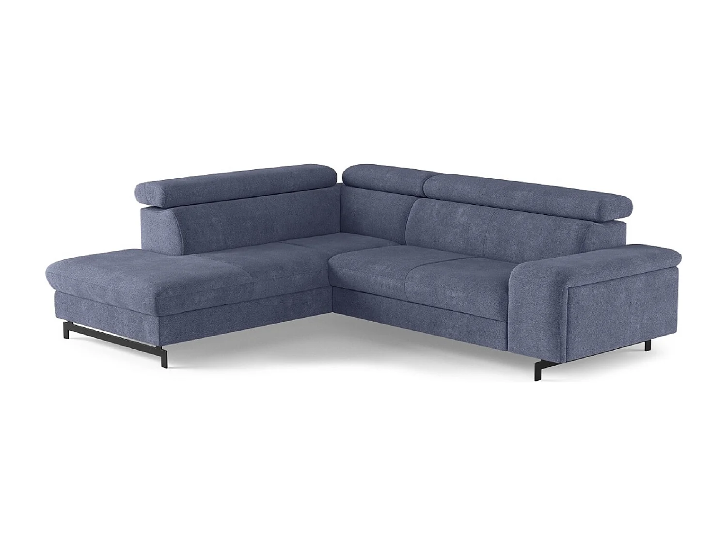 MYHOMELANDO Emma hoekbank – L-vorm met slaapfunctie en opbergruimte, verstelbare hoofdsteunen