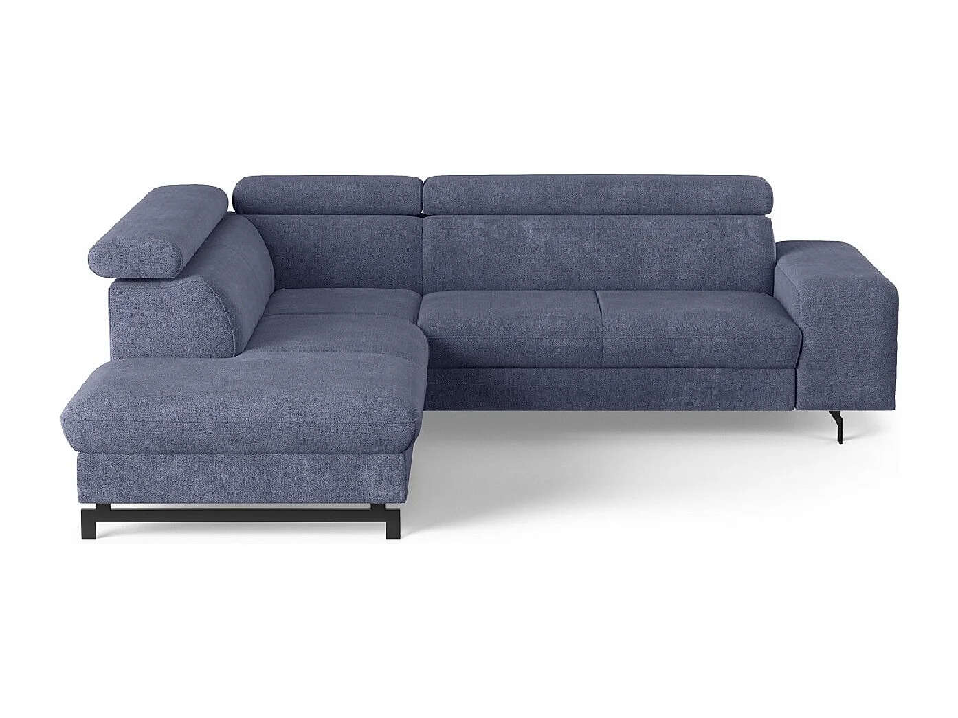 MYHOMELANDO Emma hoekbank – L-vorm met slaapfunctie en opbergruimte, verstelbare hoofdsteunen