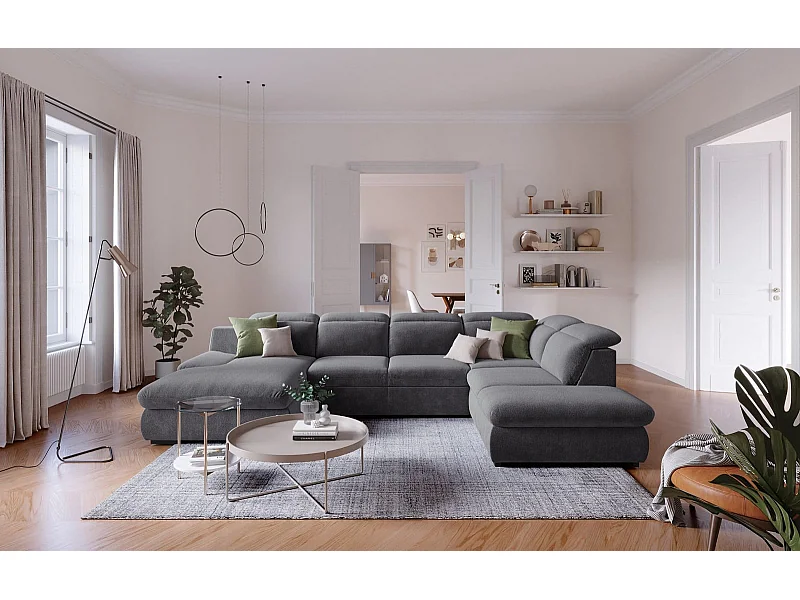 MYHOMELANDO Lorena woonlandschap – U-vorm met slaapfunctie en opbergruimte