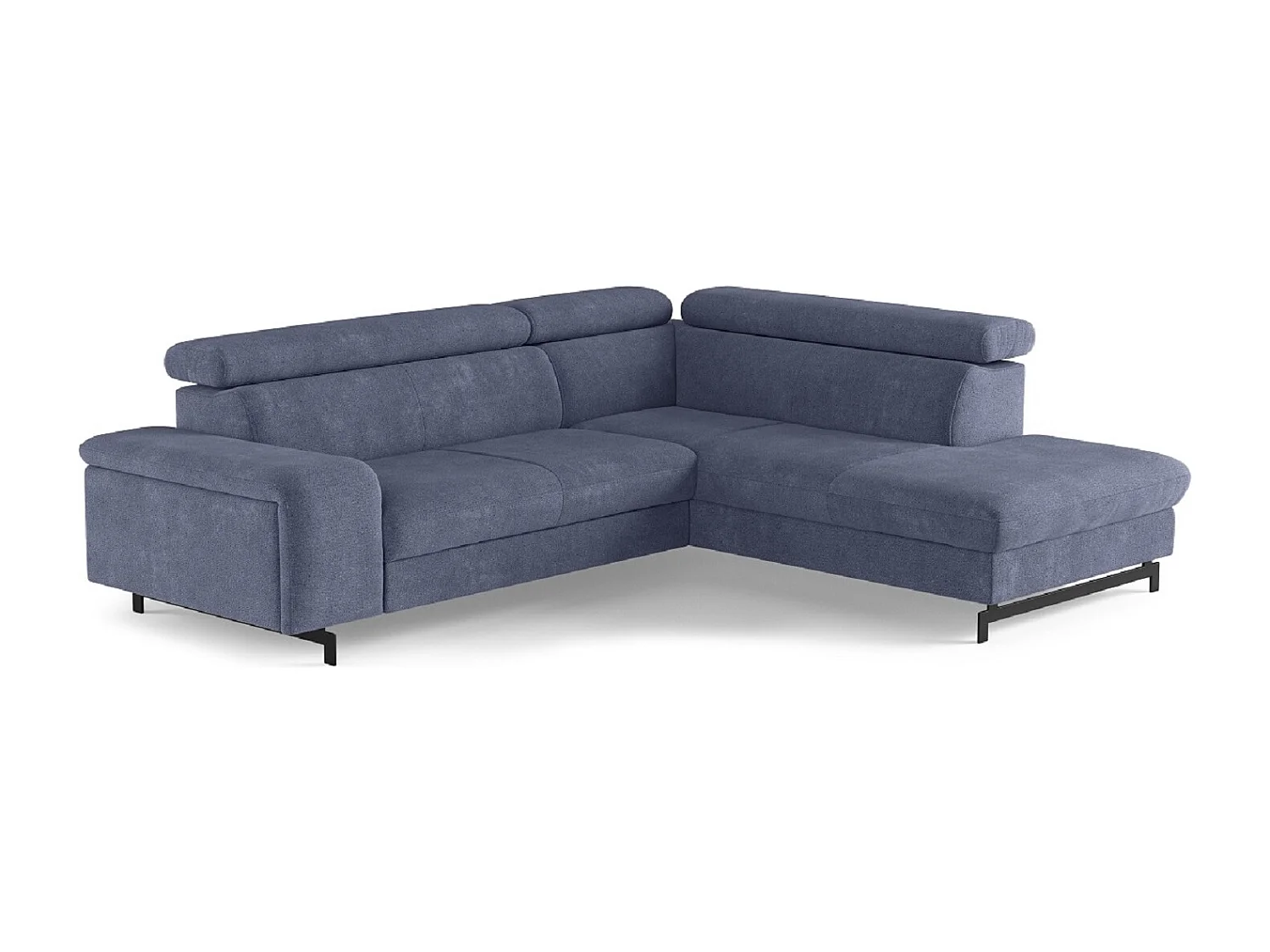 MYHOMELANDO Emma hoekbank – L-vorm met slaapfunctie en opbergruimte, verstelbare hoofdsteunen