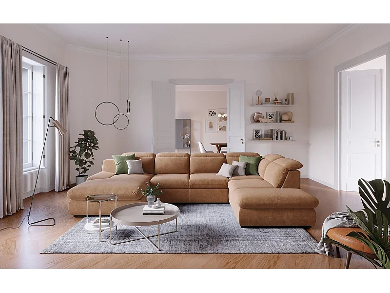 MYHOMELANDO Lorena woonlandschap – U-vorm met slaapfunctie en opbergruimte