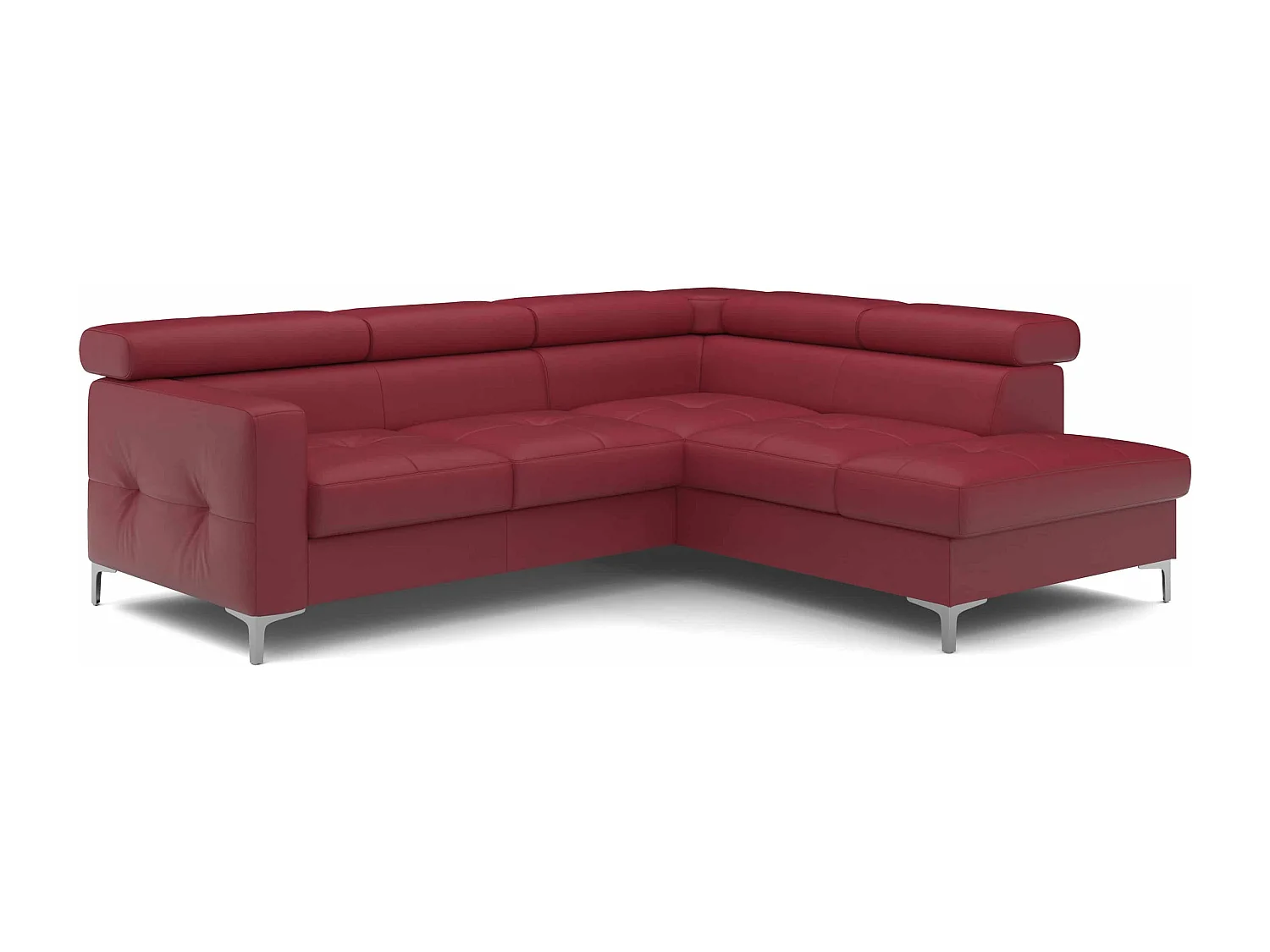 MYHOMELANDO Sammy echt leren hoekbank – L-vorm met slaapfunctie en opbergruimte