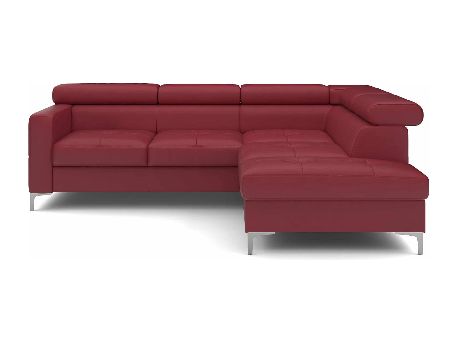 MYHOMELANDO Sammy echt leren hoekbank – L-vorm met slaapfunctie en opbergruimte