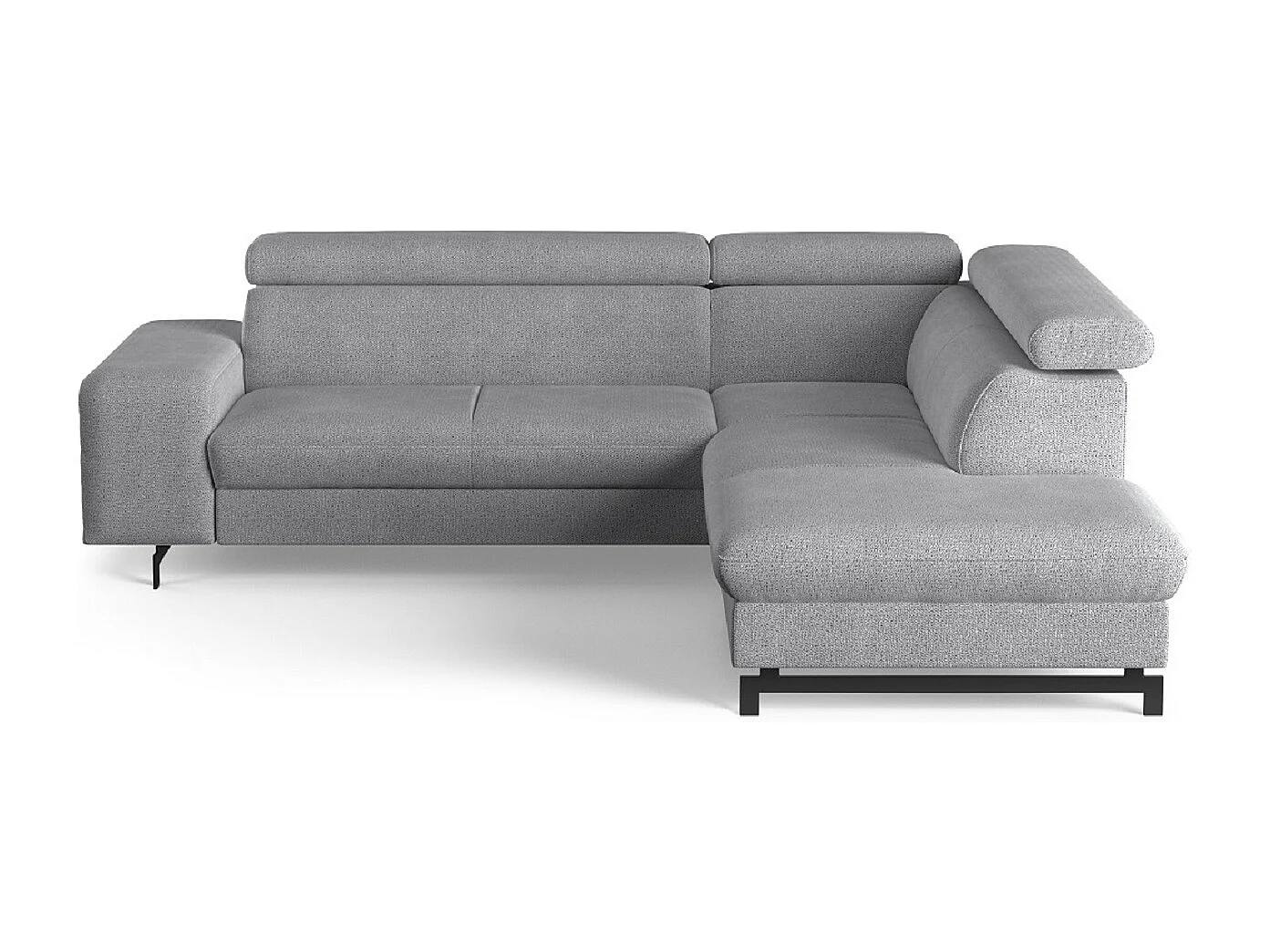 MYHOMELANDO Emma hoekbank – L-vorm met slaapfunctie en opbergruimte, verstelbare hoofdsteunen