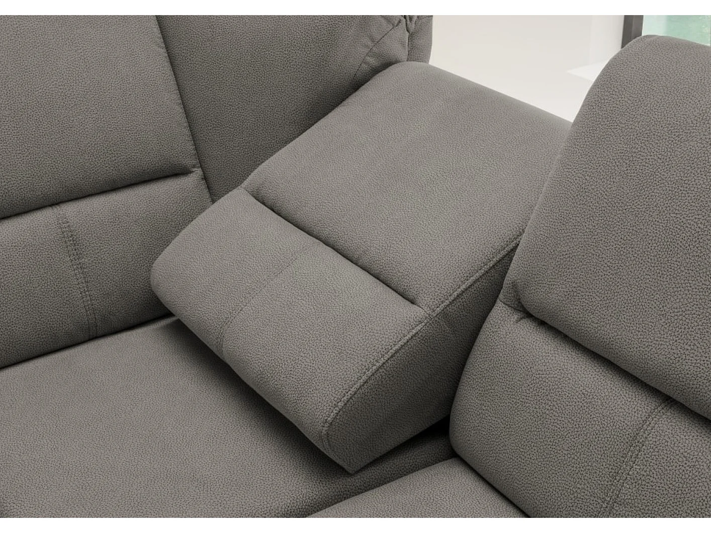 MYHOMELANDO Paris hoekbank – slaapfunctie, elektrische relaxfunctie, USB-aansluiting