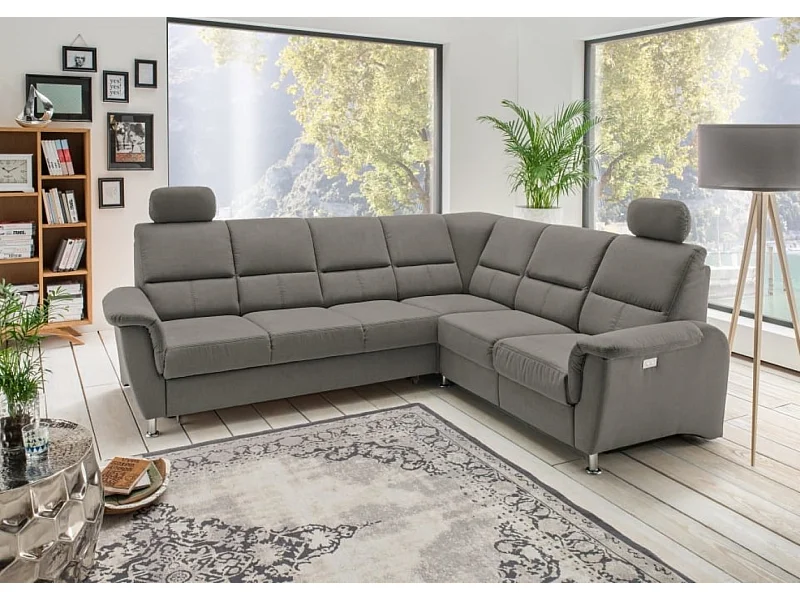 MYHOMELANDO Paris hoekbank – slaapfunctie, elektrische relaxfunctie, USB-aansluiting