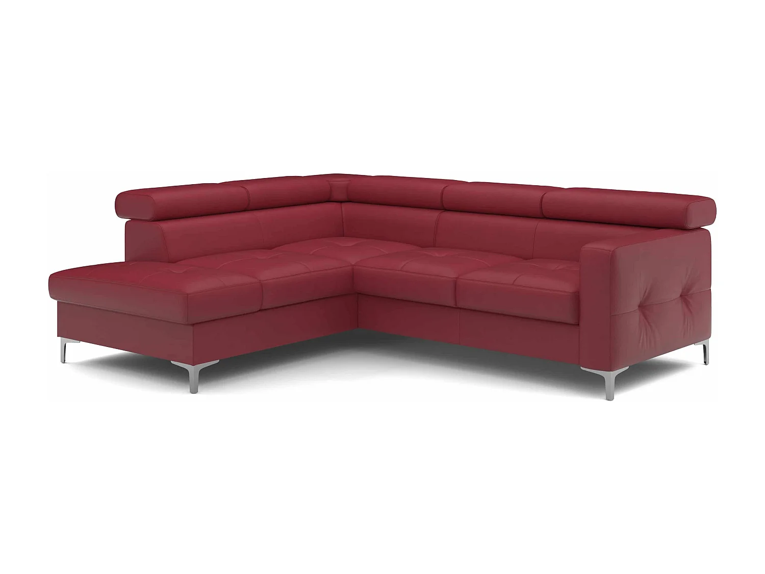 MYHOMELANDO Sammy echt leren hoekbank – L-vorm met slaapfunctie en opbergruimte