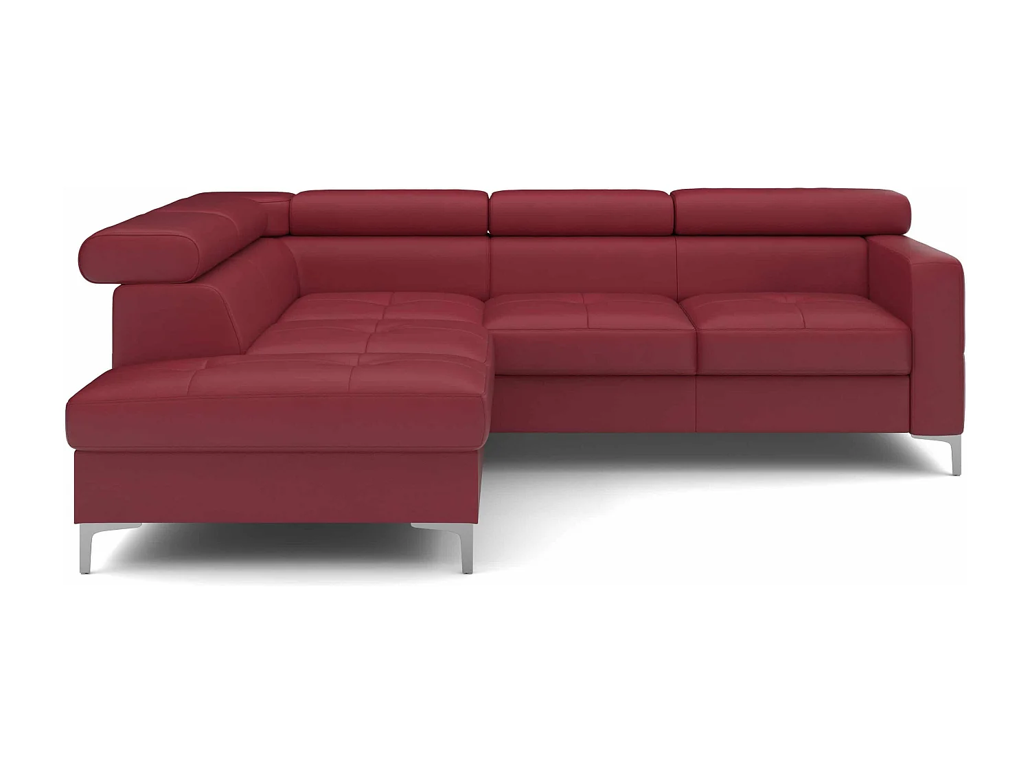 MYHOMELANDO Sammy echt leren hoekbank – L-vorm met slaapfunctie en opbergruimte