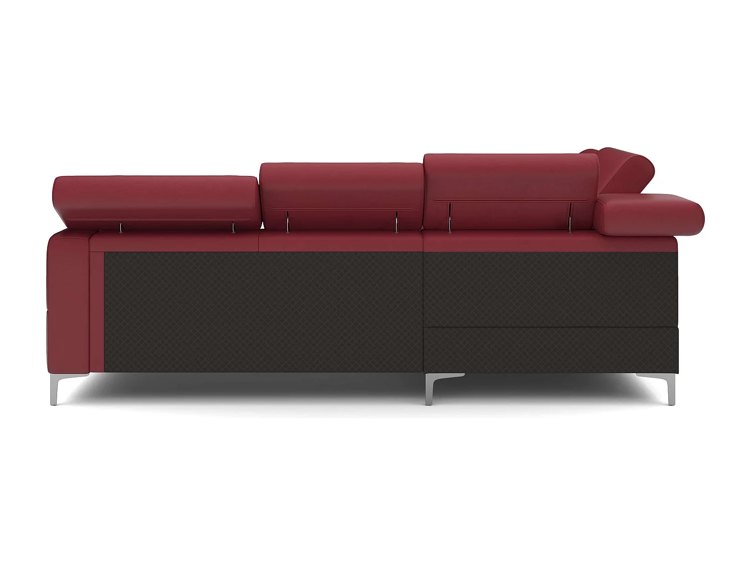 MYHOMELANDO Sammy echt leren hoekbank – L-vorm met slaapfunctie en opbergruimte