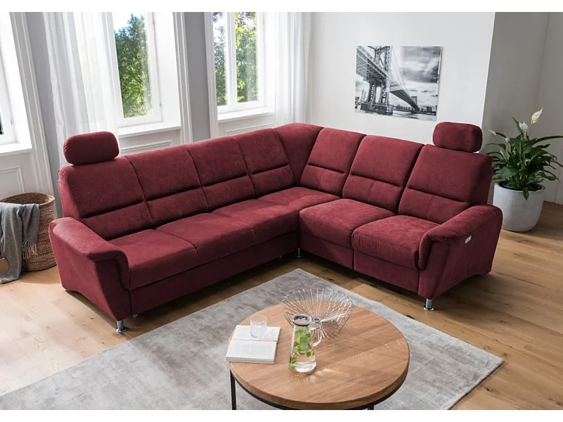 MYHOMELANDO Paris Ecksofa – Schlaffunktion, elektrische Relaxfunktion, USB-Anschluss