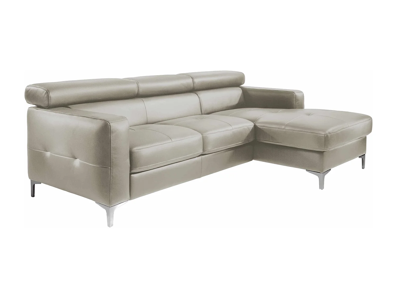 MYHOMELANDO Sammy echt leren hoekbank – L-vorm met recamière, slaapfunctie en opbergruimte