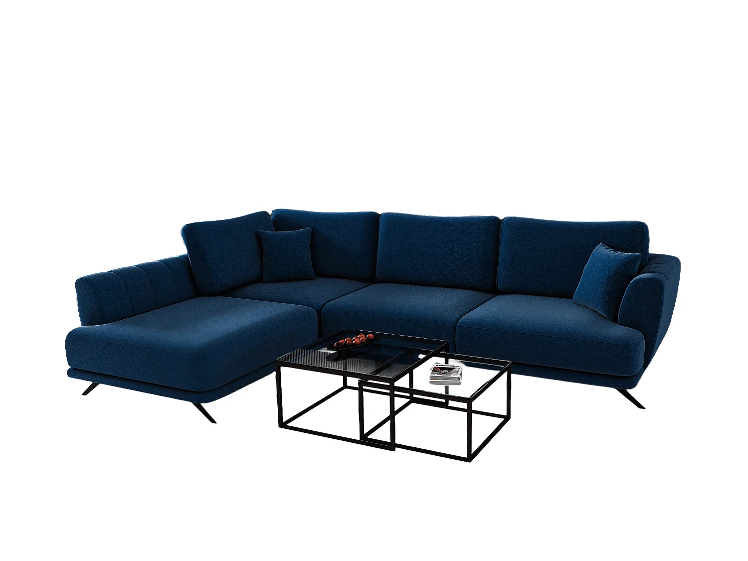 MYHOMELANDO Lagos hoekbank – L-vorm met slaapfunctie en opbergruimte