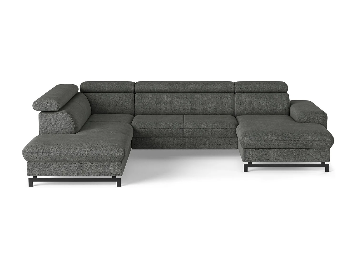 MYHOMELANDO Emma woonlandschap – U-vorm met slaapfunctie en opbergruimte, Orlando-stof