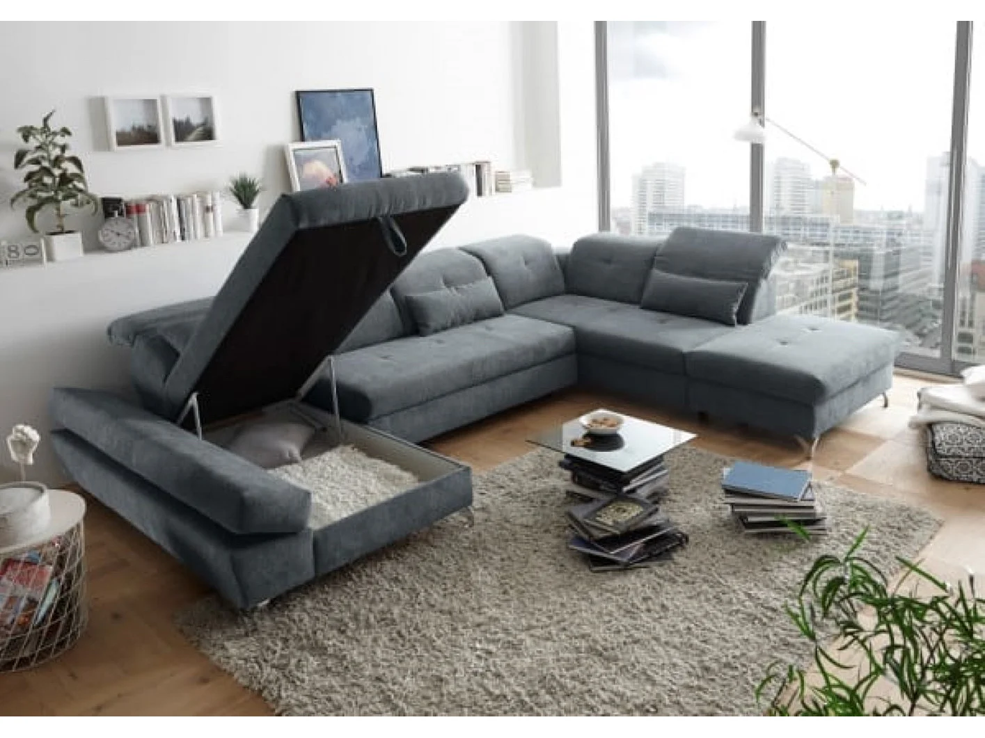 MYHOMELANDO Melfi woonlandschap – U-vorm met slaapfunctie en opbergruimte