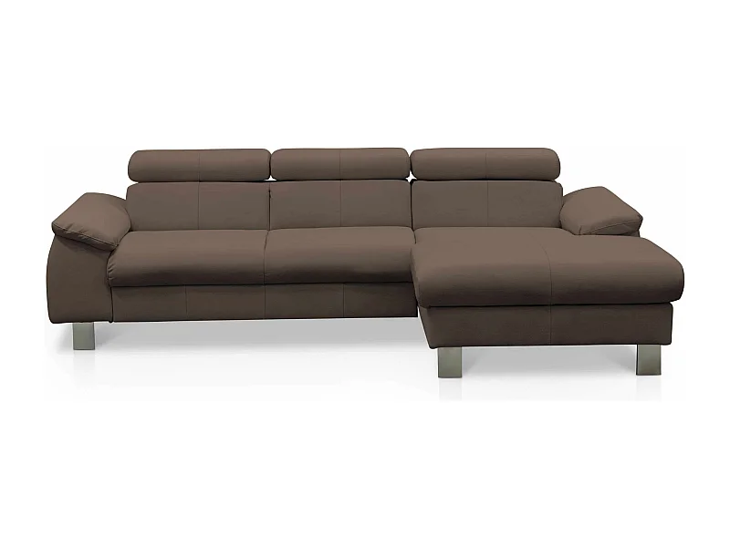 MYHOMELANDO Micky Ecksofa Echtleder – L‑Form mit Schlaffunktion und Bettkasten