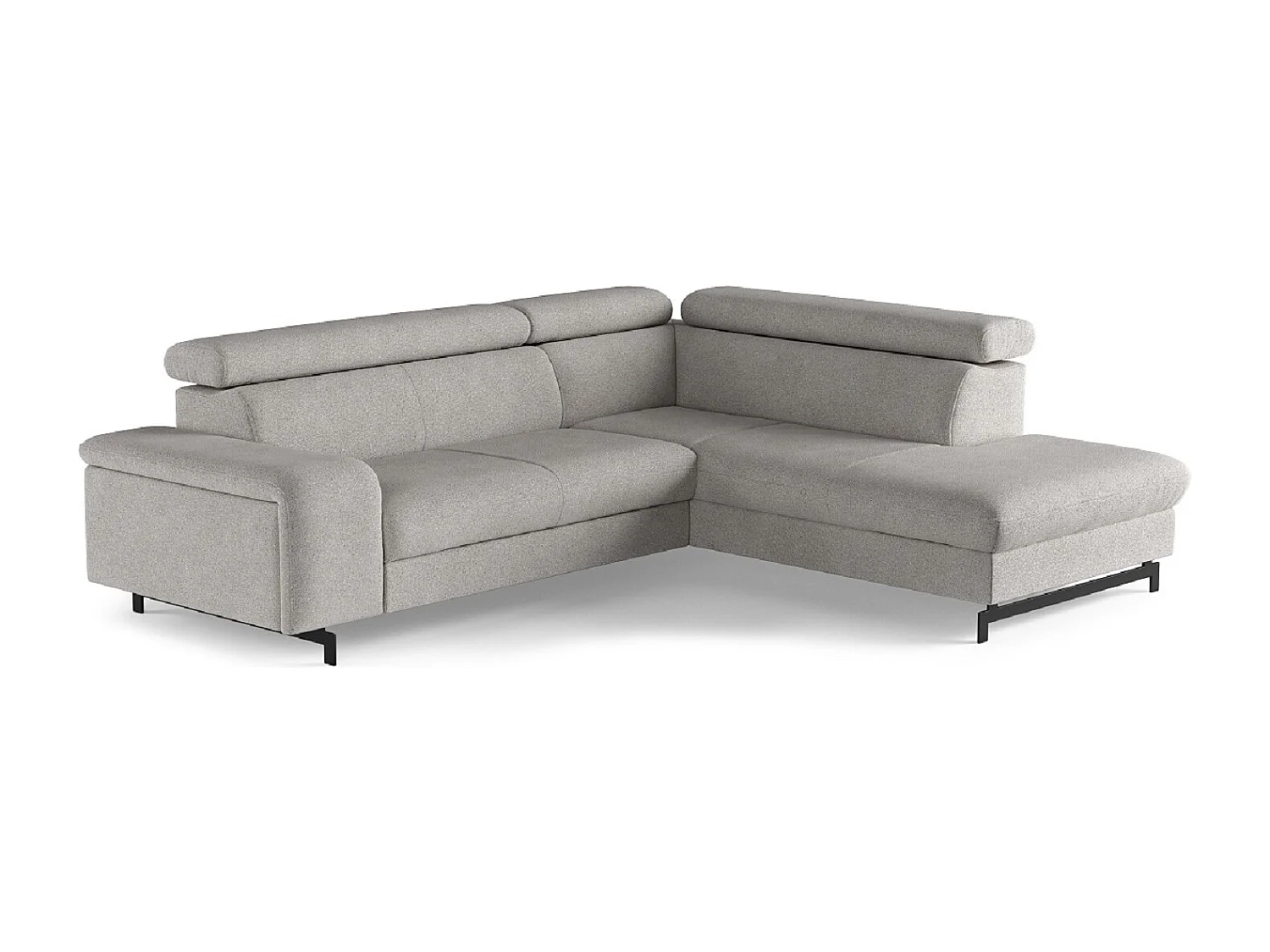 MYHOMELANDO Emma hoekbank – L-vorm met slaapfunctie en opbergruimte, verstelbare hoofdsteunen