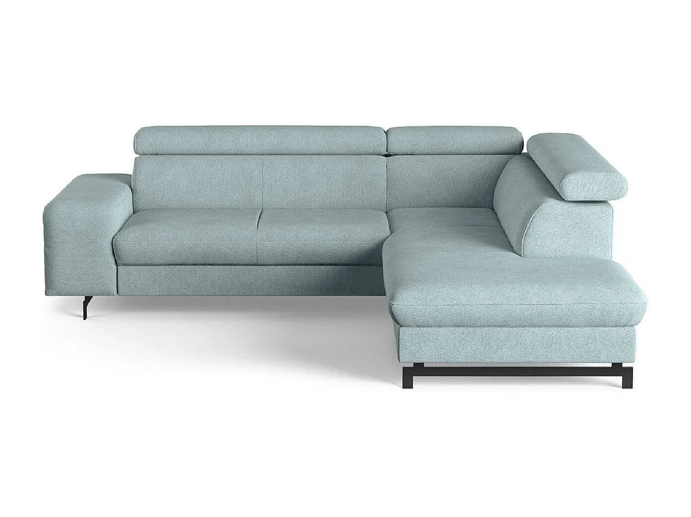 MYHOMELANDO Emma hoekbank – L-vorm met slaapfunctie en opbergruimte, verstelbare hoofdsteunen