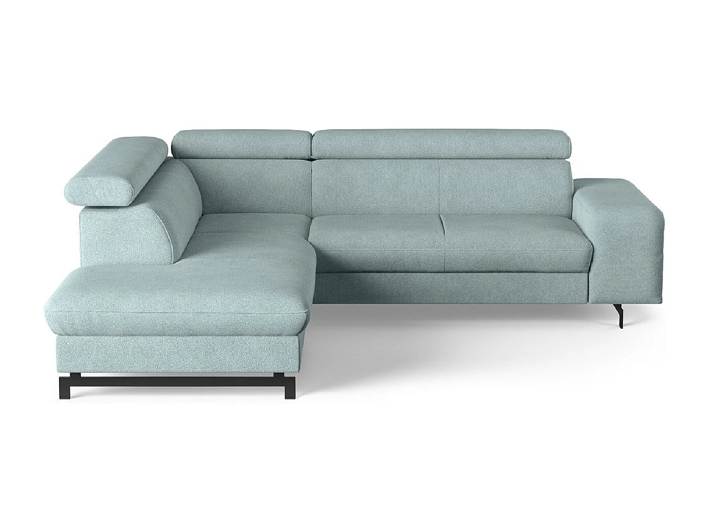 MYHOMELANDO Emma hoekbank – L-vorm met slaapfunctie en opbergruimte, verstelbare hoofdsteunen